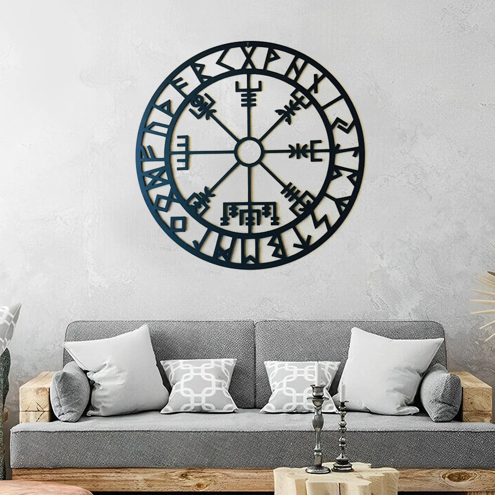 Viking Compass Metal Wall Art
