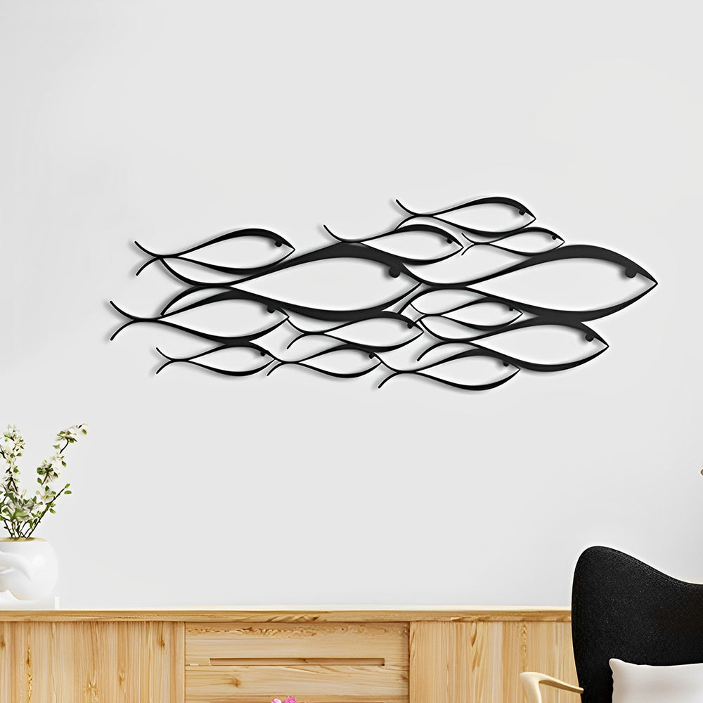 Cluster of Fish Metal Wall Art