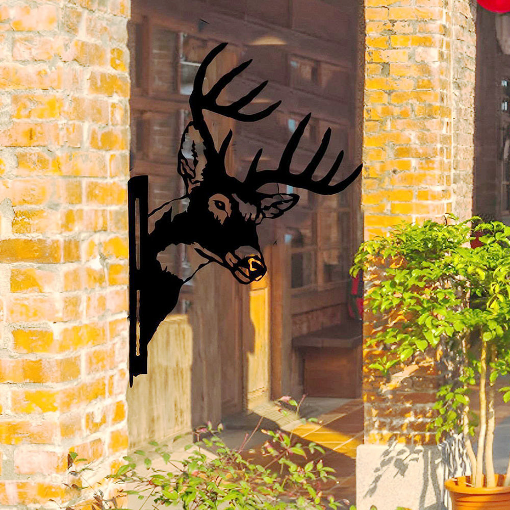 Reindeer Farm Peeping Animal Outdoor Metal Garden Art