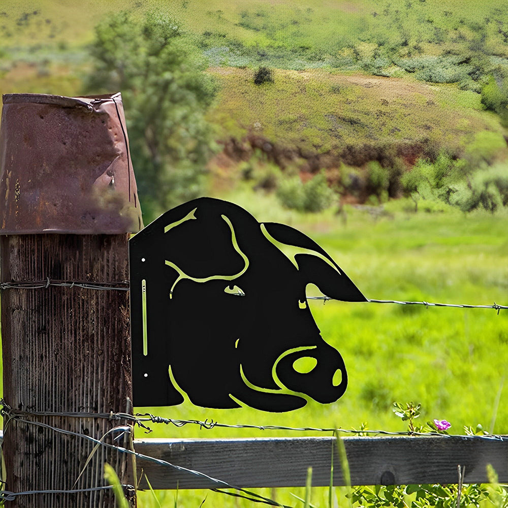 Pig Metal Farm Peeping Animal Outdoor Metal Garden Art