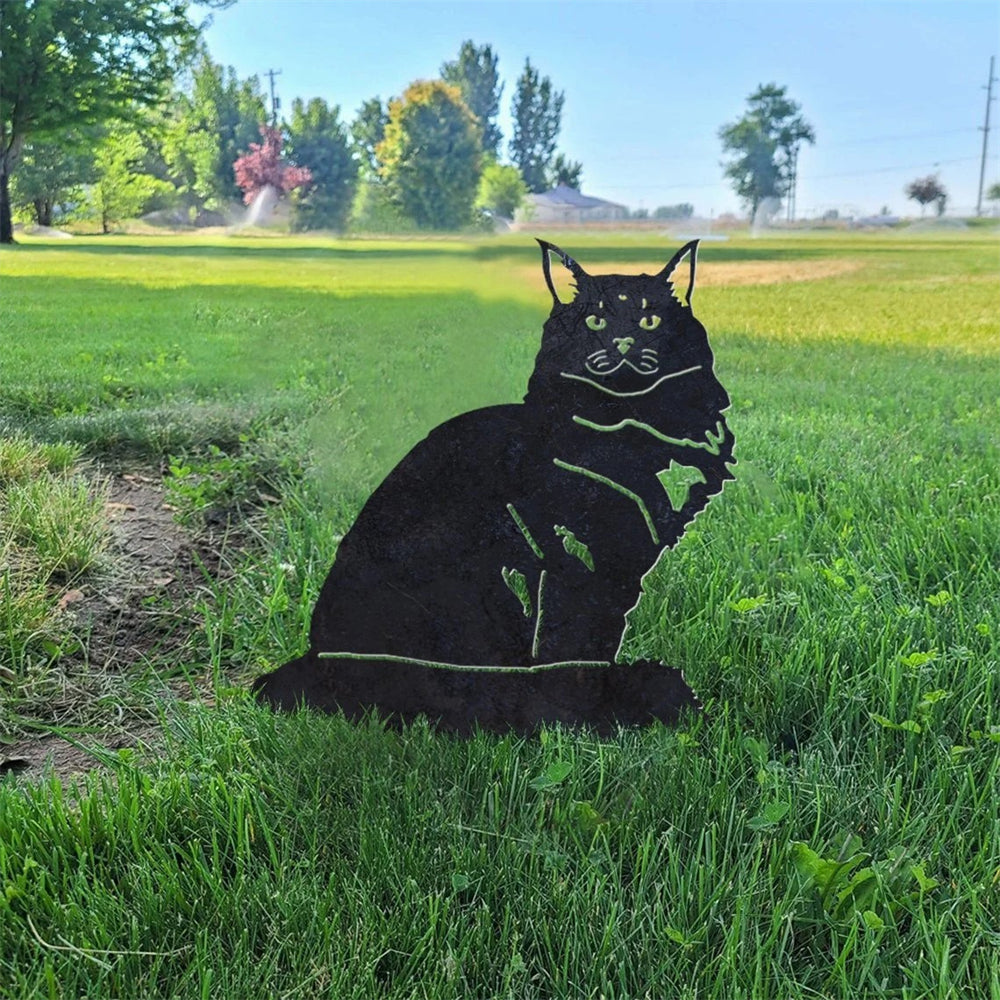 Maine Coon Cat Metal Silhouette