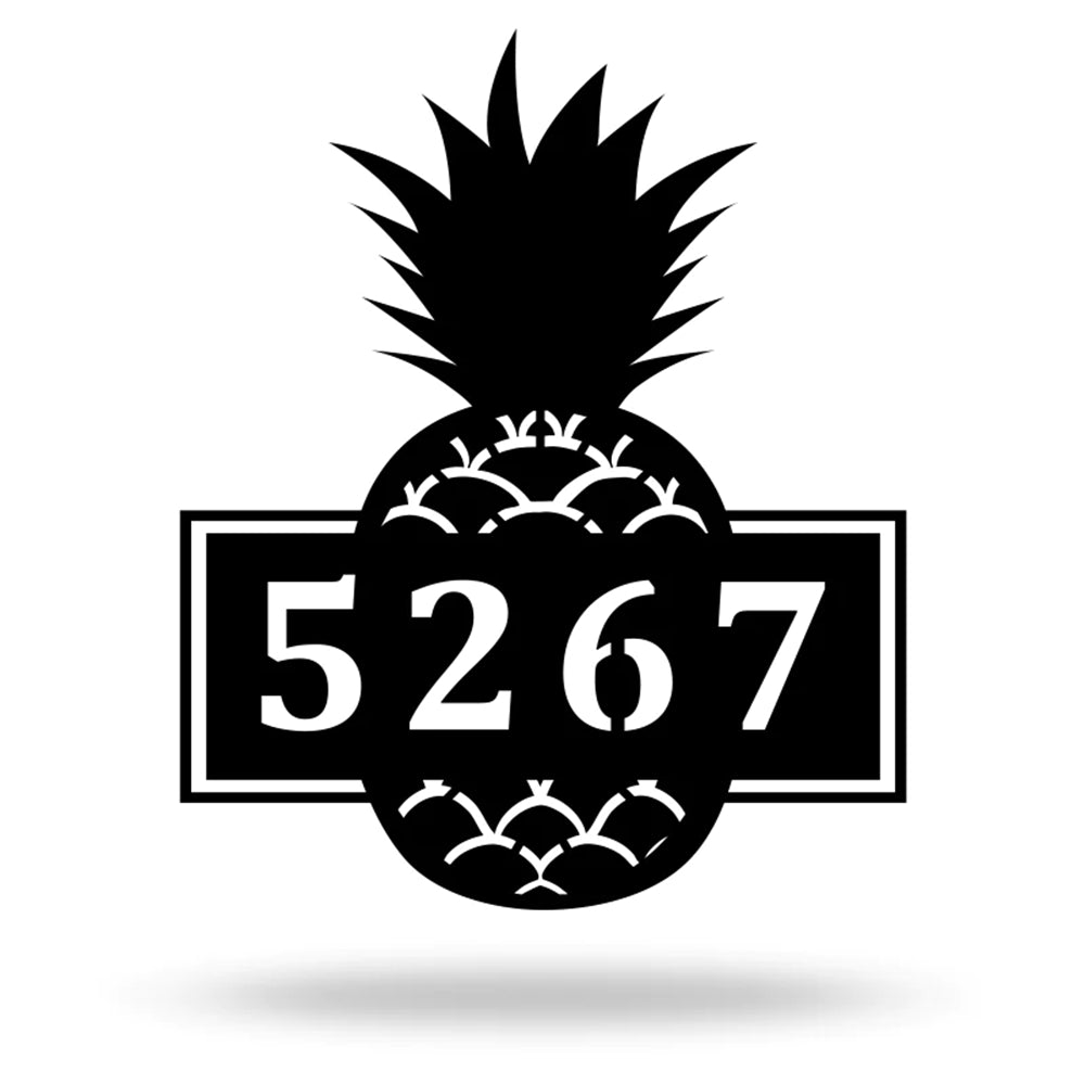 Pineapple Address Metal Sign Custom