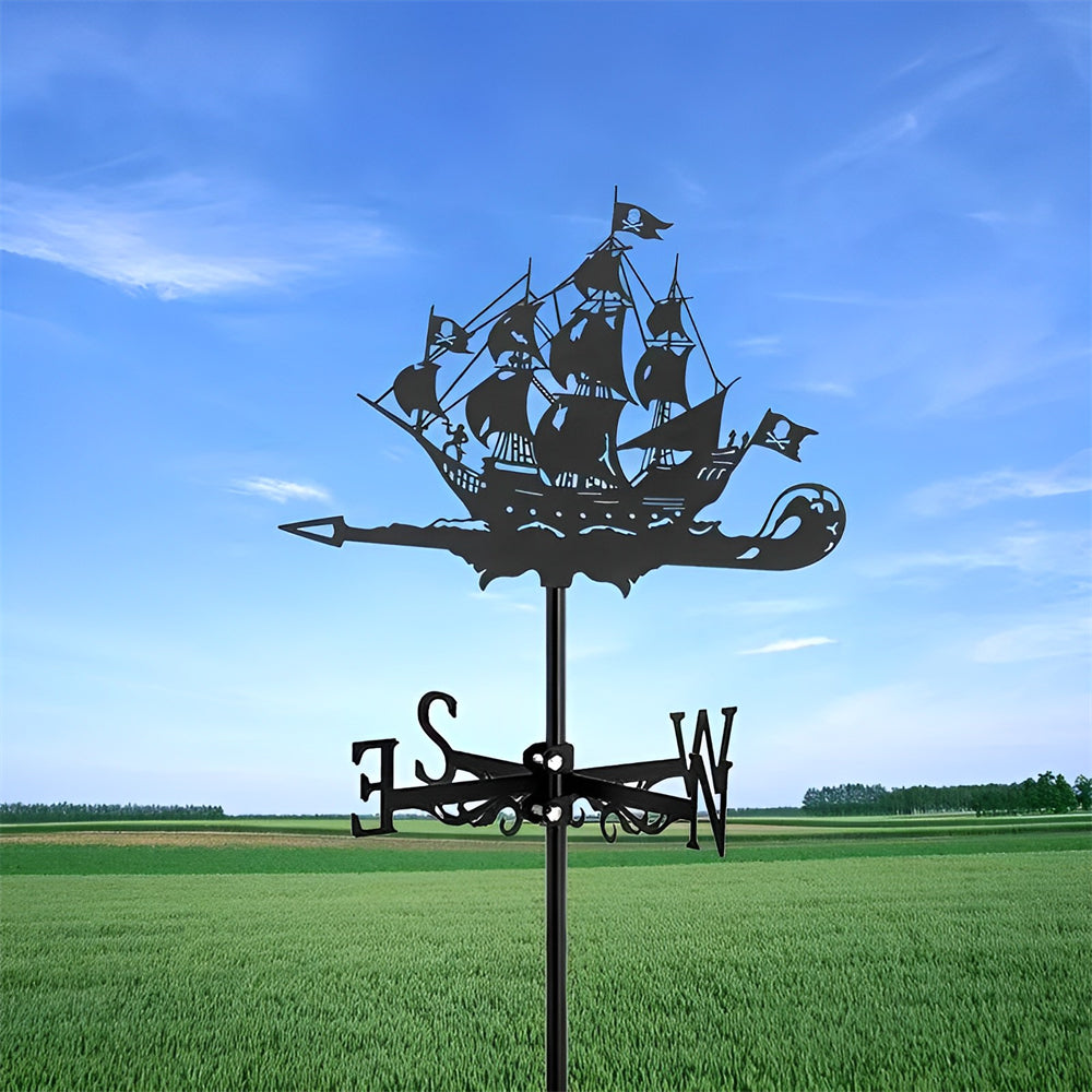 Pirate Ship Stainless Steel Weathervane