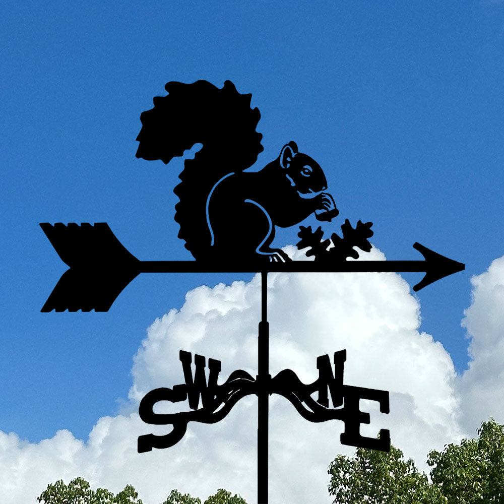 Squirrel Eating a Pinecone Stainless Steel Weathervane