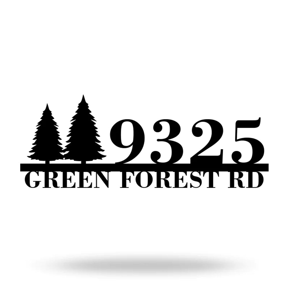 Tree Plaque Address Metal Sign Custom