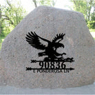 With Eagle For Rock Or Wall Eagle Custom Address Metal Sign