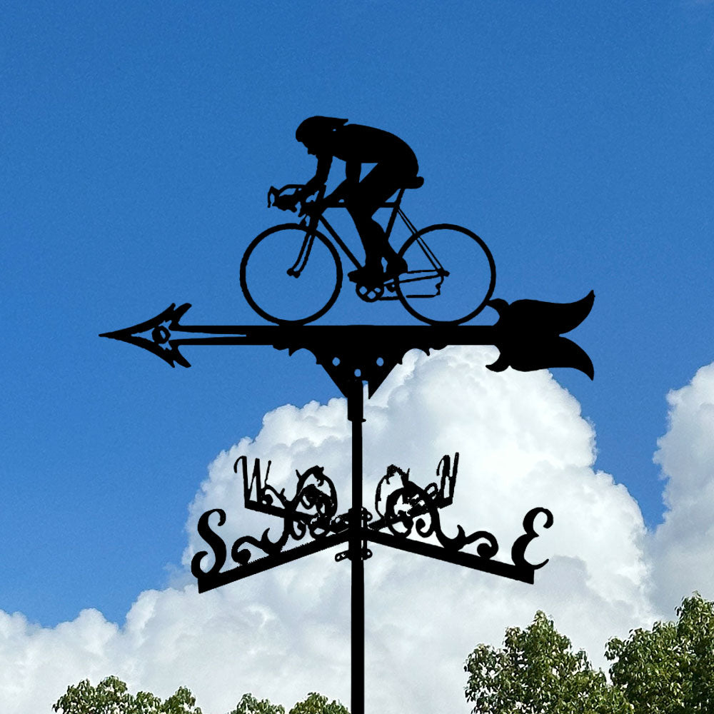 Cyclist Stainless Steel Weathervane
